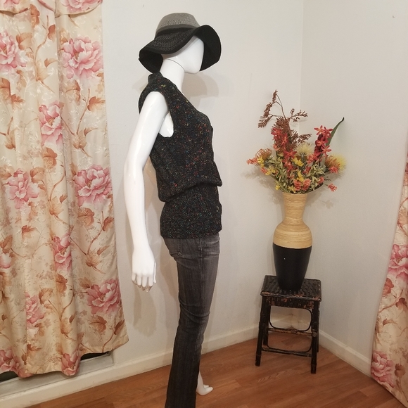 💕Maori Bee Ribbed Multi Colored Knit Sweater Top - Picture 4 of 8